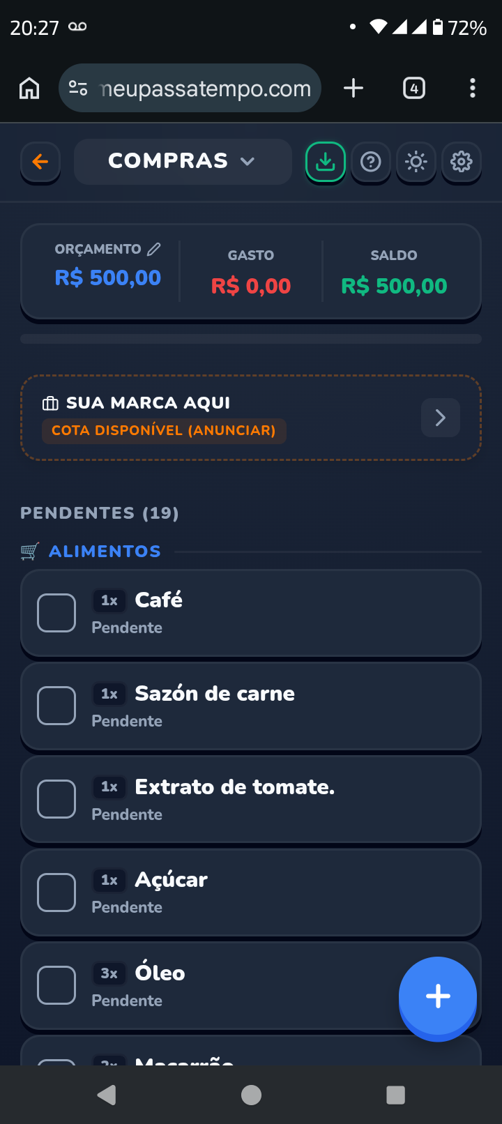 Lista de Compras